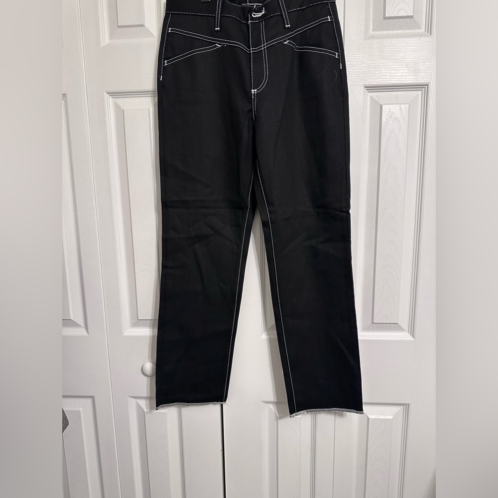 AG Adriano Goldschmied women's black Jean with white stitching